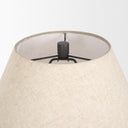 Salaah Black Brushed Metal w Beige Shade Table Lamp - Default Title