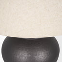 Salaah Black Brushed Metal w Beige Shade Table Lamp - Default Title