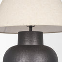 Salaah Black Brushed Metal w Beige Shade Table Lamp - Default Title