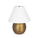 Sadiyah Antiqued Gold Brushed Metal w Cream Shade Table Lamp - Default Title