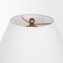 Sadiyah Antiqued Gold Brushed Metal w Cream Shade Table Lamp - Default Title
