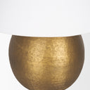 Sadiyah Antiqued Gold Brushed Metal w Cream Shade Table Lamp - Default Title