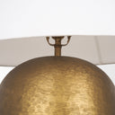 Sadiyah Antiqued Gold Brushed Metal w Cream Shade Table Lamp - Default Title