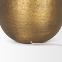Sadiyah Antiqued Gold Brushed Metal w Cream Shade Table Lamp - Default Title
