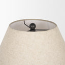 Sadiyah Black Brushed Metal w Beige Shade Table Lamp - Default Title