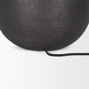 Sadiyah Black Brushed Metal w Beige Shade Table Lamp - Default Title