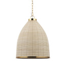 Saliha Cane w Brass Metal Pendant Light - Default Title