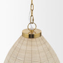 Saliha Cane w Brass Metal Pendant Light - Default Title