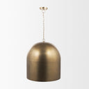 Sanne Antiqued Gold Metal w Silver Foil Large Pendant Light - Default Title