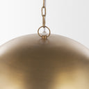 Sanne Antiqued Gold Metal w Silver Foil Large Pendant Light - Default Title