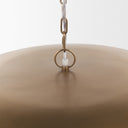 Sanne Antiqued Gold Metal w Silver Foil Wide Pendant Light - Default Title
