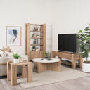 Beth Light Brown Wood Square Accent Table - Default Title