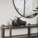 Radu Large Matte Black Metal Bull Decorative Object - Default Title