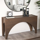Laraya Dark Brown Wood Arched Console Table - Default Title
