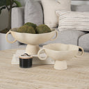 Radka Beige Textured Large Metal Decorative Bowl - Default Title