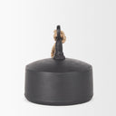 Quincy Large Matte Black Metal Decorative Bell Object - Default Title