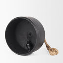 Quincy Large Matte Black Metal Decorative Bell Object - Default Title