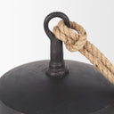 Quincy Large Matte Black Metal Decorative Bell Object - Default Title