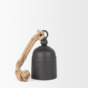 Quincy Small Matte Black Metal Decorative Bell Object - Default Title