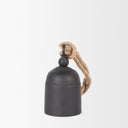 Quincy Small Matte Black Metal Decorative Bell Object - Default Title