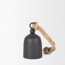 Quincy Small Matte Black Metal Decorative Bell Object - Default Title