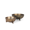 Quita Large Gold Metal Decorative Bowls Set of 2 - Default Title