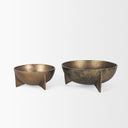 Quita Large Gold Metal Decorative Bowls Set of 2 - Default Title