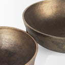 Quita Large Gold Metal Decorative Bowls Set of 2 - Default Title