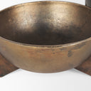 Quita Large Gold Metal Decorative Bowls Set of 2 - Default Title