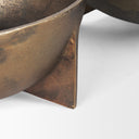 Quita Large Gold Metal Decorative Bowls Set of 2 - Default Title
