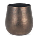Quade Large Textured Gold Metal Planter - Default Title