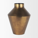Perrin Large Brushed Gold Metal Decorative Vase - Default Title