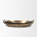 Pama Hammered Gold Metal Decorative Trays Set of 2 - Default Title