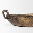 Pama Hammered Gold Metal Decorative Trays Set of 2 - Default Title