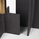Pia Matte Black w Brushed Gold Metal Taper Candleholder Set of 2 - Default Title