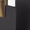 Polli Matte Black w Brushed Gold Metal Taper Candleholders Set of 2 - Default Title