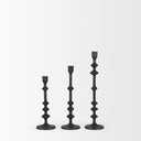 Paolo Matte Black Metal Candle Holder Set of 3 - Default Title