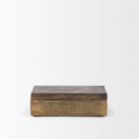 Porschia Small Antiqued Gold Metal Decorative Box - Default Title