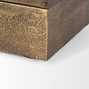 Porschia Small Antiqued Gold Metal Decorative Box - Default Title