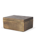 Porschia Large Antiqued Gold Metal Decorative Box - Default Title