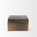 Porschia Large Antiqued Gold Metal Decorative Box - Default Title