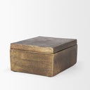 Porschia Large Antiqued Gold Metal Decorative Box - Default Title