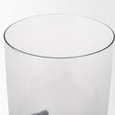 Price Small Matte Black Metal w Glass Hurricane Candle Holder - Default Title