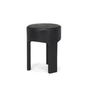 Riya Solid Black Wooden Stool - Default Title