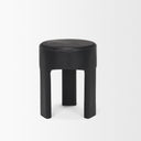 Riya Solid Black Wooden Stool - Default Title