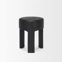 Riya Solid Black Wooden Stool - Default Title