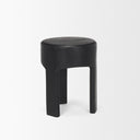 Riya Solid Black Wooden Stool - Default Title