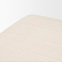 Shae Brown Wood w Oatmeal Fabric Ottoman - Default Title