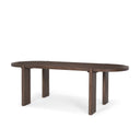 Sohan Dark Elm Wood Oval Dining Table - Default Title