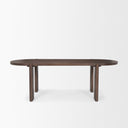 Sohan Dark Elm Wood Oval Dining Table - Default Title